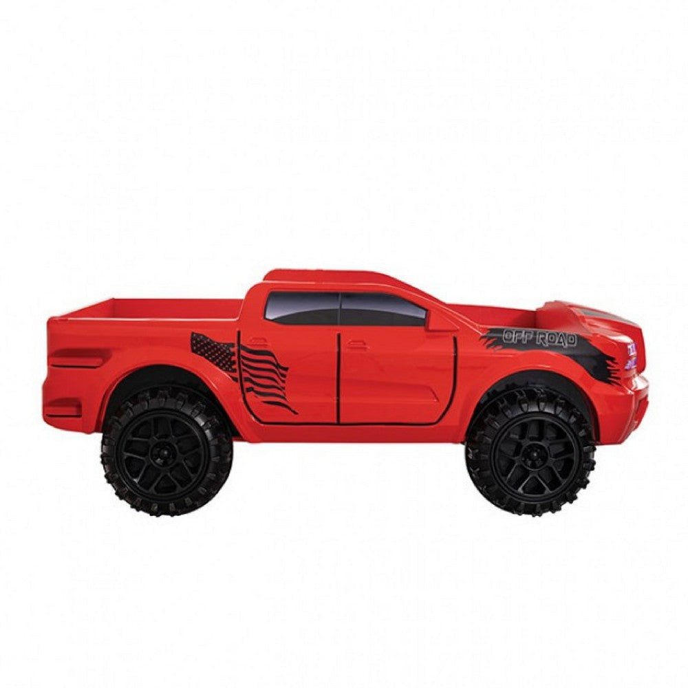 Tonie Truck Twin Bed | Interactive Lights and Sound Effects | Red ABS