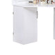 Laura Vanity Desk Set | 3 Panel Mirror | 10 Light Bulbs | White Wood BM333629