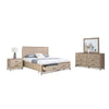Rozie 4pc Queen Bedroom Set with Mirror and Dresser | Light Oak Brown BM333631