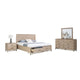 Rozie 4pc Queen Bedroom Set with Mirror and Dresser | Light Oak Brown BM333631
