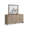 Rozie 4pc Queen Bedroom Set with Mirror and Dresser | Light Oak Brown BM333631