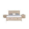 Rozie 5pc Queen Bedroom Set | Mirror | 2 Nightstand | Light Oak Brown BM333632