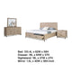Rozie 5pc Queen Bedroom Set | Mirror | 2 Nightstand | Light Oak Brown BM333632
