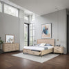 Rozie 5pc Queen Bedroom Set | Mirror | 2 Nightstand | Light Oak Brown