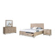 Rozie 5pc Queen Bedroom Set | Mirror | 2 Nightstand | Light Oak Brown