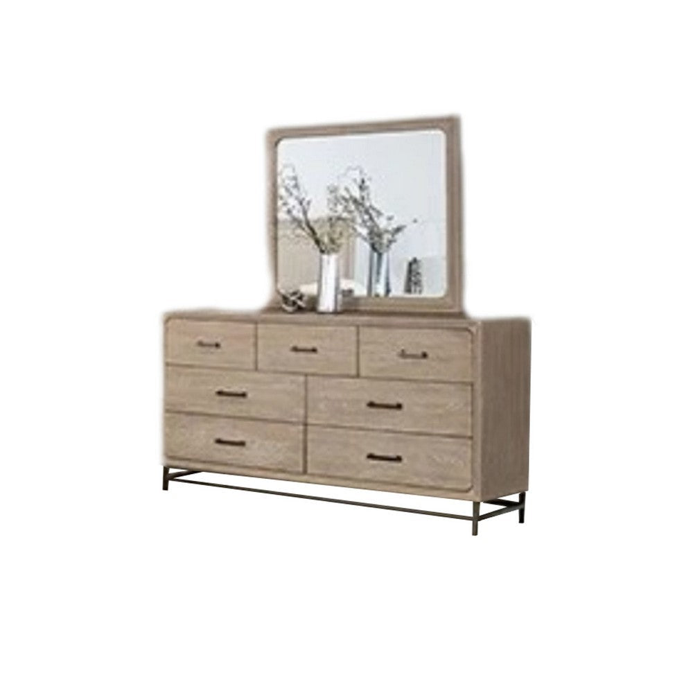Rozie 5pc Queen Bedroom Set | Chest and Nightstand | Light Oak Brown BM333633