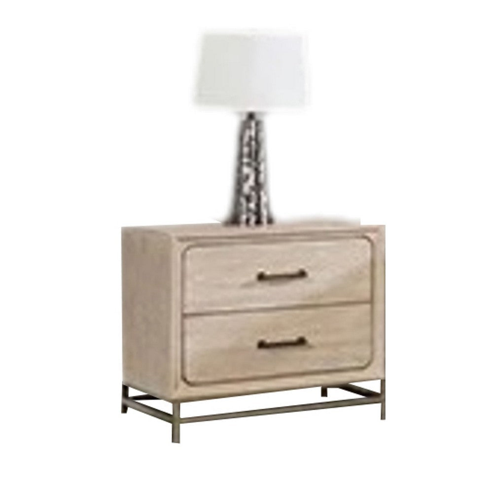 Rozie 5pc Queen Bedroom Set | Chest and Nightstand | Light Oak Brown BM333633