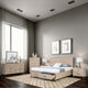 Rozie 5pc Queen Bedroom Set | Chest and Nightstand | Light Oak Brown