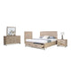 Rozie 5pc Queen Bedroom Set | Chest and Nightstand | Light Oak Brown 
