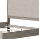 Rizvi King Bed | Upholstered Headboard | Beveled Mirror | Gray Wood BM333635
