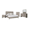 Rizvi 4pc Queen Bedroom Set | Beveled Mirror | Dresser | Gray Wood BM333636