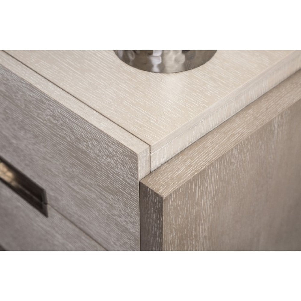 Rizvi 4pc Queen Bedroom Set | Beveled Mirror | Dresser | Gray Wood BM333636