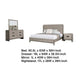 Rizvi 4pc Queen Bedroom Set | Beveled Mirror | Dresser | Gray Wood BM333636