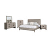 Rizvi 5pc Queen Bedroom Set | Nightstand and Chest | Gray Solid Wood