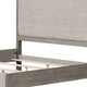 Rizvi Queen Size Bed | Upholstered Headboard | Gray | Solid Wood BM333639