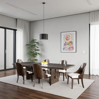 Dark Walnut Brown, Off-White