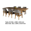 Ramie 7pc Dining Table Set | 84-102’’ Expandable Leaf | 6 Gray Chairs