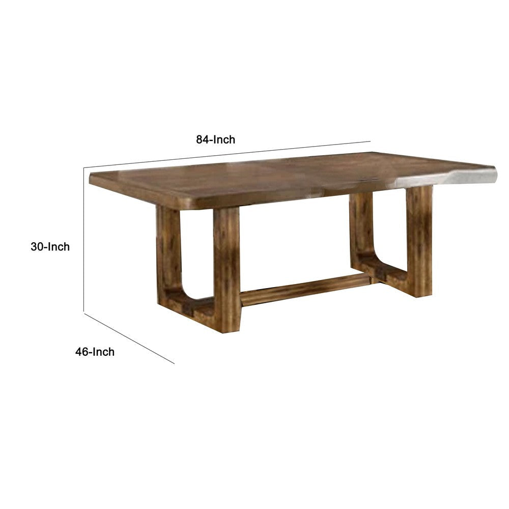 Ramie Dining Table | Chestnut Brown Wood | 84-102’’ Expandable Leaf BM333647