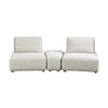 Stavan Modular Curved 2 Seat Sofa | Ottoman Gray Boucle | Adjustable BM333649