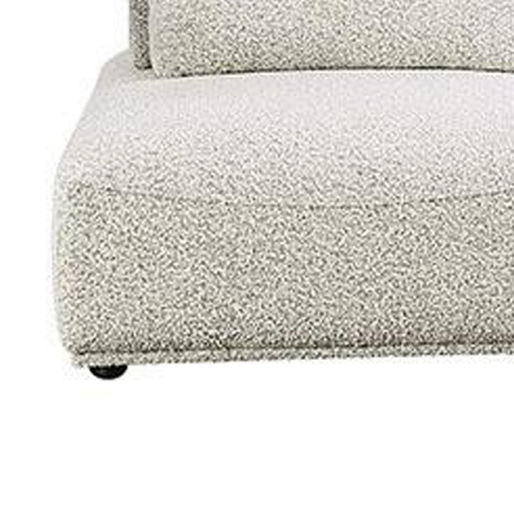 Stavan Modular Curved 2 Seat Sofa | Ottoman Gray Boucle | Adjustable BM333649