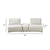 Stavan Modular Curved 2 Seat Sofa | Ottoman Gray Boucle | Adjustable BM333649