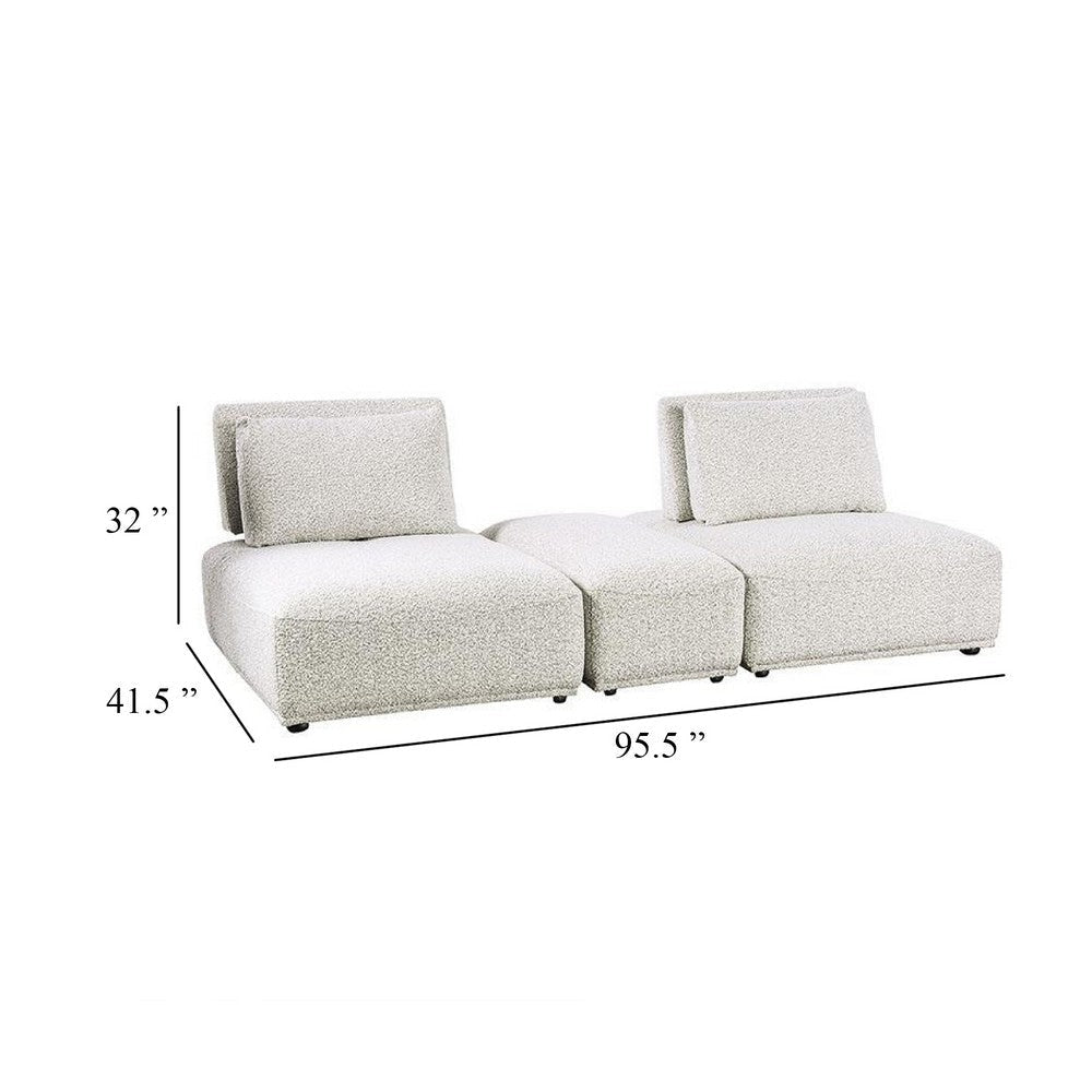 Stavan Modular 2 Seat Sofa | Ottoman | Light Gray | Adjustable Back BM333650