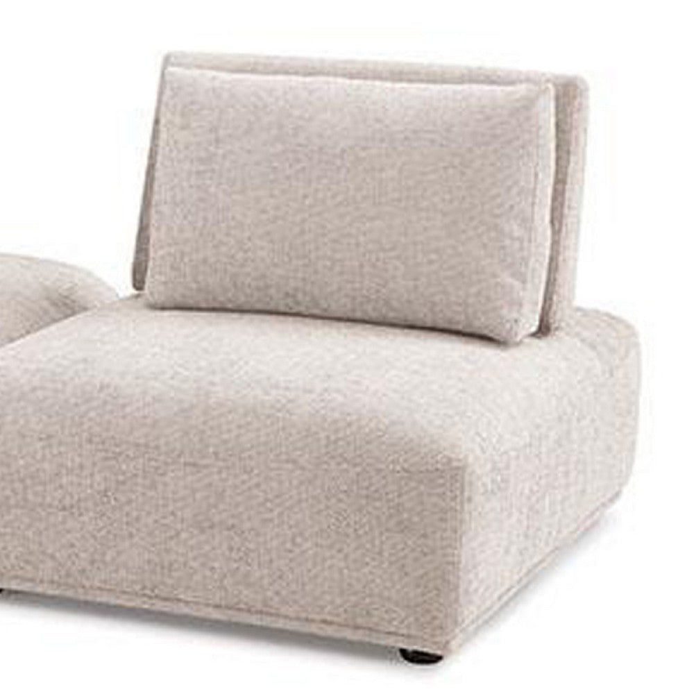 Stavan Modular 2 Seat Sofa | Square Ottoman Light Brown Boucle 114’’ BM333663