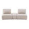 Stavan Modular Curved 2 Seat Sofa | Light Brown Boucle Adjustable Back