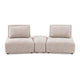 Stavan Modular Curved 2 Seat Sofa | Light Brown Boucle Adjustable Back