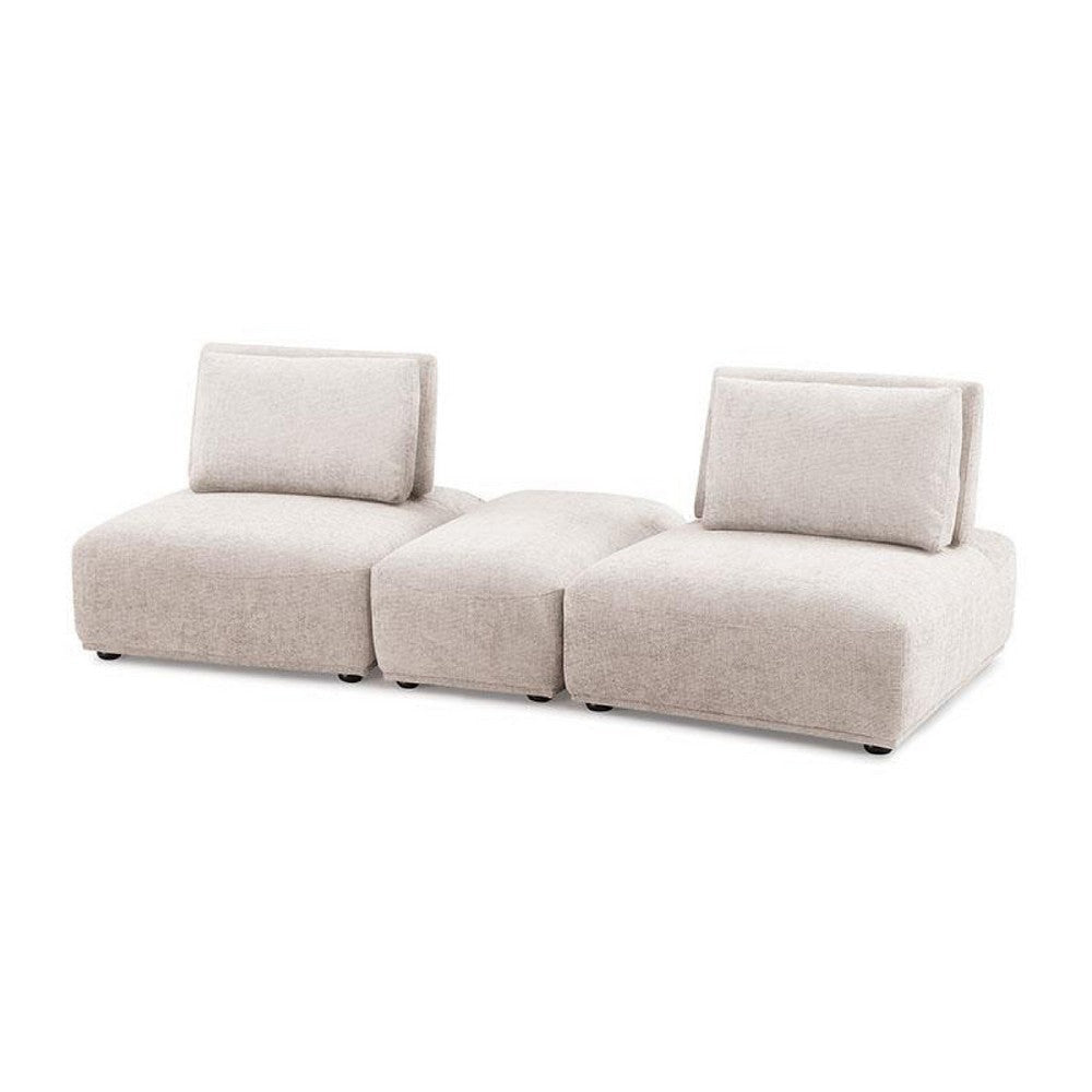 Stavan Modular Curved 2 Seater Sofa | Light Brown Adjustable Backs BM333665