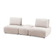Stavan Modular Curved 2 Seater Sofa | Light Brown Adjustable Backs BM333665