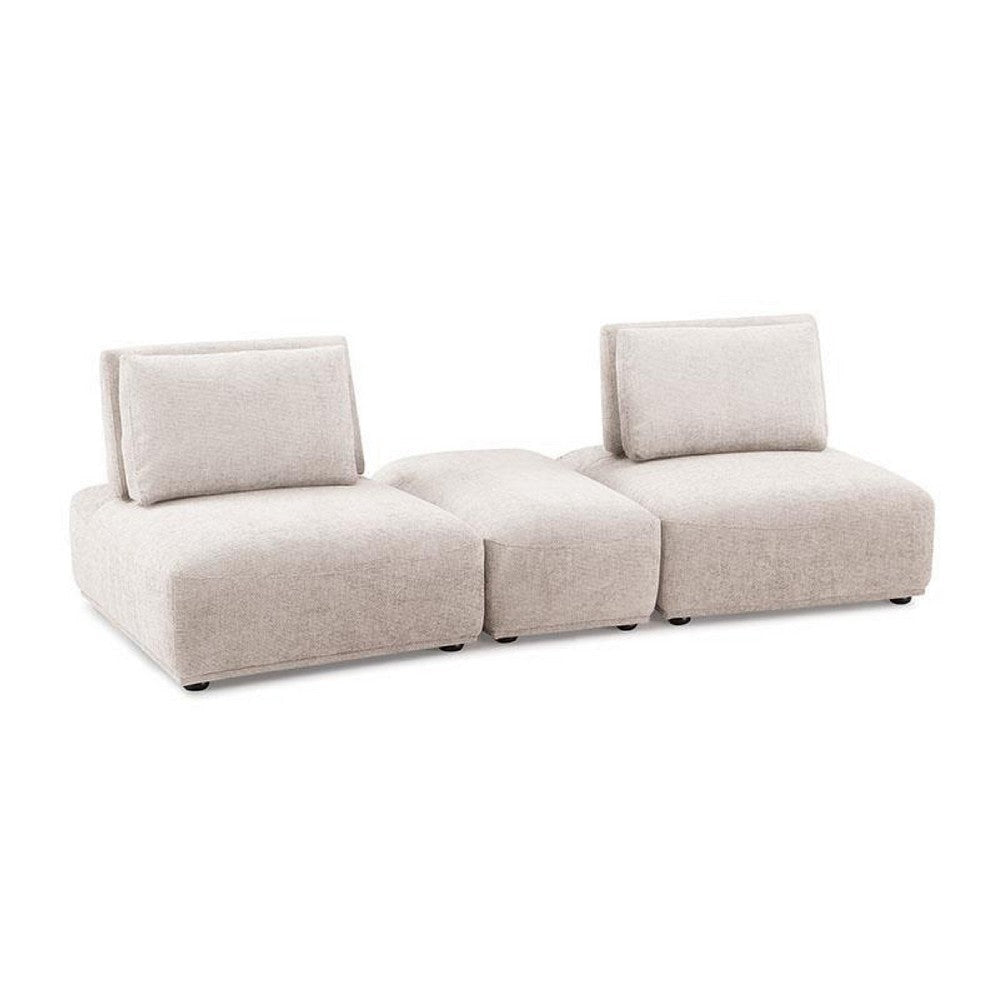 Stavan Modular Curved 2 Seater Sofa | Light Brown Adjustable Backs