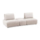 Stavan Modular Curved 2 Seater Sofa | Light Brown Adjustable Backs