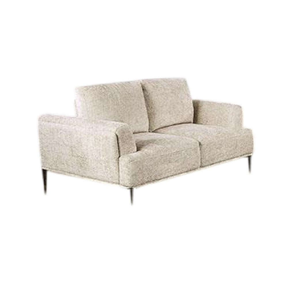 Batty Sofa and Loveseat Set | Light Brown Chenille | Adjustable Back BM333692