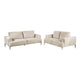Batty Sofa and Loveseat Set | Light Brown Chenille | Adjustable Back BM333692