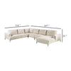 Batty J Sectional Sofa | Light Brown Chenille 147’’ | Adjustable Back BM333693