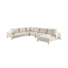 Batty J Sectional Sofa | Light Brown Chenille 147’’ | Adjustable Back BM333693