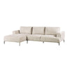 Batty L Shaped Sectional Chaise Sofa | Light Brown Chenille Adjustable BM333694