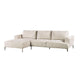 Batty L Shaped Sectional Chaise Sofa | Light Brown Chenille Adjustable BM333694