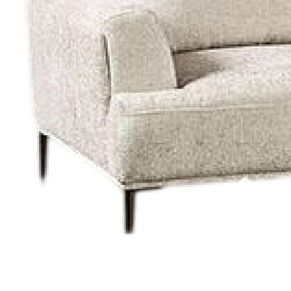 Batty L Shaped Sectional Chaise Sofa | Light Brown Chenille Adjustable BM333694