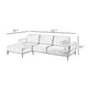 Batty L Shaped Sectional Chaise Sofa | Light Brown Chenille Adjustable BM333694
