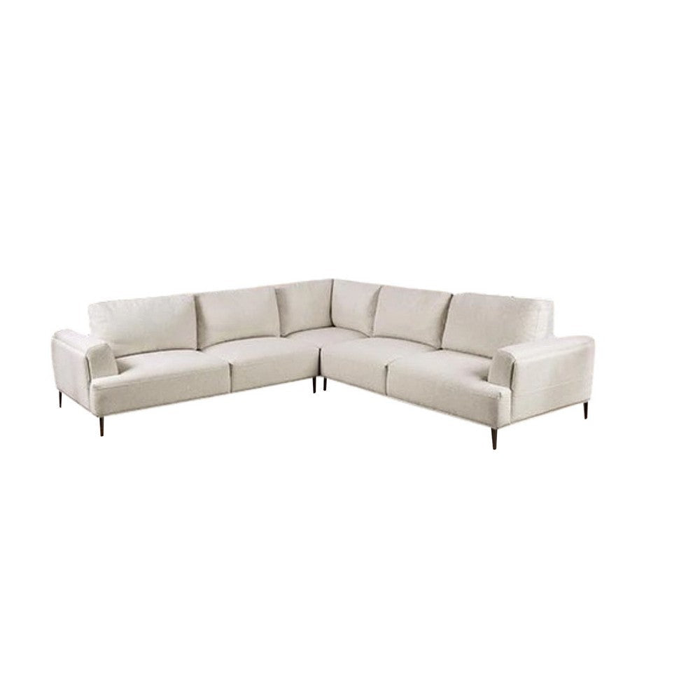 Batty L Shape Sectional Sofa | 114’’ Light Brown Chenille Adjustable BM333695