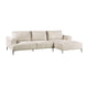 Batty L Sectional Chaise Sofa | Brown Chenille 113" | Adjustable