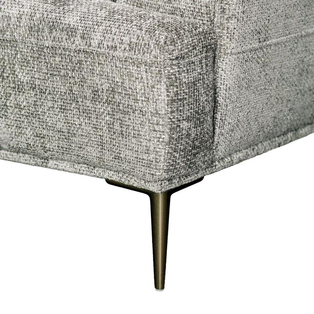 Batty 2pc Sofa and Loveseat Set | Modern Gray Chenille | Adjustable BM333698