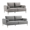 Batty 2pc Sofa and Loveseat Set | Modern Gray Chenille | Adjustable BM333698