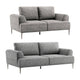 Batty 2pc Sofa and Loveseat Set | Modern Gray Chenille | Adjustable BM333698