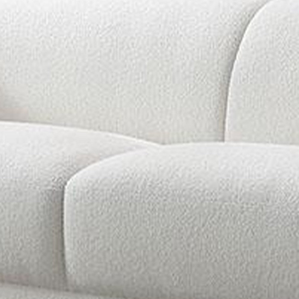 Oliver 2pc Sofa Loveseat Set | Round Sloped Arms | Soft White Boucle BM333701