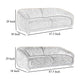 Oliver 2pc Sofa Loveseat Set | Round Sloped Arms | Soft White Boucle BM333701