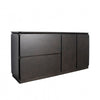 Ziva Sideboard Buffet Console | Drawers Doors | 71" Black Solid Wood