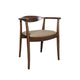 Niva Dining Side Chair Set of 2 | Modern Armchairs | Brown Rubberwood